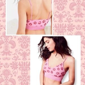 Out From Under Urban Outfitters Pink Red Kisses Bralette S
